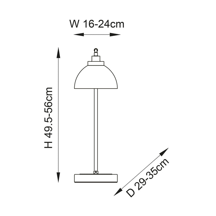 Endon 100043 Caspa 1lt Table Bright nickel plate & mirrored glass 7W LED E14 (Required) - westbasedirect.com