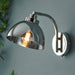 Endon 100044 Caspa 1lt Wall Bright nickel plate & mirrored glass 7W LED E14 (Required) - westbasedirect.com