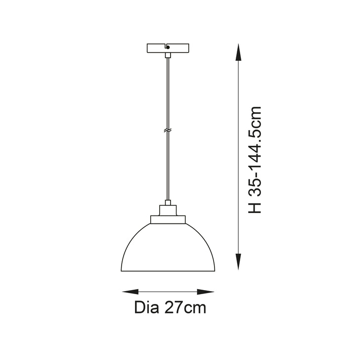 Endon 100046 Caspa 1lt Pendant Bright nickel plate & mirrored glass 10W LED E27 (Required) - westbasedirect.com