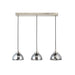 Endon 100047 Caspa 3lt Pendant Bright nickel plate & mirrored glass 3 x 7W LED E14 (Required) - westbasedirect.com