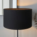 Endon 100440 Lessina 1lt Table Matt black, clear glass & black cotton fabric 10W LED E27 (Required) - westbasedirect.com