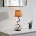 Endon 100958 Wriggle 1lt Table Matt black & natural raffia 7W LED E14 (Required) - westbasedirect.com