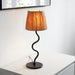 Endon 100958 Wriggle 1lt Table Matt black & natural raffia 7W LED E14 (Required) - westbasedirect.com