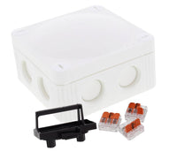 Wiska 10110405 COMBI 308 Junction Box + 3x 3-pole WAGO 221-413 Connectors - White