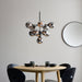 Endon 101147 Oscar 11lt Pendant Black chrome plate & smoked mirror glass 11 x 3W LED G9 (Required) - westbasedirect.com