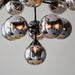 Endon 101147 Oscar 11lt Pendant Black chrome plate & smoked mirror glass 11 x 3W LED G9 (Required) - westbasedirect.com