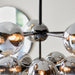 Endon 101147 Oscar 11lt Pendant Black chrome plate & smoked mirror glass 11 x 3W LED G9 (Required) - westbasedirect.com