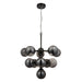 Endon 101147 Oscar 11lt Pendant Black chrome plate & smoked mirror glass 11 x 3W LED G9 (Required) - westbasedirect.com