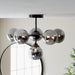 Endon 101148 Oscar 6lt Semi flush Black chrome plate & smoked mirror glass 6 x 3W LED G9 (Required) - westbasedirect.com