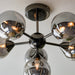 Endon 101148 Oscar 6lt Semi flush Black chrome plate & smoked mirror glass 6 x 3W LED G9 (Required) - westbasedirect.com