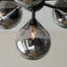 Endon 101148 Oscar 6lt Semi flush Black chrome plate & smoked mirror glass 6 x 3W LED G9 (Required) - westbasedirect.com