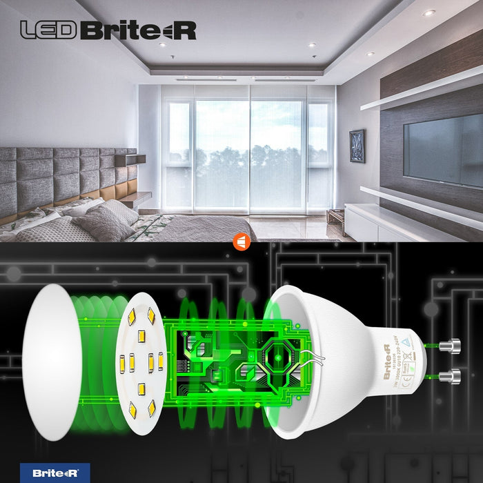 Brite-R 3W GU10 LED Bulb Warm White 3000K - westbasedirect.com