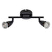 Saxby 101329 Amalfi 2lt bar spotlight black 35W Matt black paint 2 x 35W GU10 reflector (Required) - westbasedirect.com