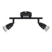 Saxby 101329 Amalfi 2lt bar spotlight black 35W Matt black paint 2 x 35W GU10 reflector (Required) - westbasedirect.com