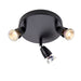 Saxby 101330 Amalfi 3lt round spotlight black 35W Matt black paint 3 x 35W GU10 reflector (Required) - westbasedirect.com