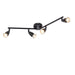 Saxby 101331 Amalfi 4lt bar spotlight black 35W Matt black paint 4 x 35W GU10 reflector (Required) - westbasedirect.com