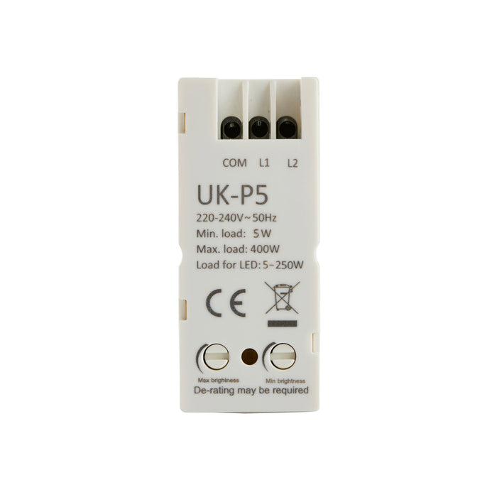 Saxby 101346 Dimmer Module 250W Trailing edge Gloss white pc - westbasedirect.com