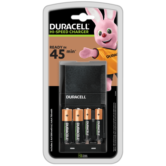 Duracell CEF27 Advanced Charger + 2xAA + 2xAAA - westbasedirect.com