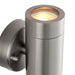 Saxby 101350 Palin  2lt wall marine grade IP65 7W Brushed stainless steel & clear glass 2 x 7W LED GU10 (Required) - westbasedirect.com