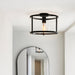 Endon 101540 Hopton 1lt Flush Matt black & clear glass 10W LED E27 (Required) - westbasedirect.com