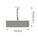 Endon 101569 Cordero 3lt Pendant Gold effect plate, white fabric & frosted glass 3 x 10W LED E27 (Required) - westbasedirect.com