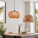 Endon 101572 Bali 1lt Pendant Natural bamboo, white PC & matt black 10W LED E27 (Required) - westbasedirect.com