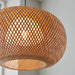 Endon 101572 Bali 1lt Pendant Natural bamboo, white PC & matt black 10W LED E27 (Required) - westbasedirect.com