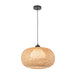 Endon 101572 Bali 1lt Pendant Natural bamboo, white PC & matt black 10W LED E27 (Required) - westbasedirect.com