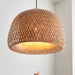 Endon 101574 Bali 1lt Pendant Natural bamboo, white PC & matt black 10W LED E27 (Required) - westbasedirect.com