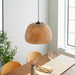 Endon 101574 Bali 1lt Pendant Natural bamboo, white PC & matt black 10W LED E27 (Required) - westbasedirect.com