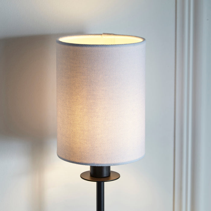 Endon 101660 Sancerre Wall Matt black & vintage white fabric 6W LED E14 (Required)
