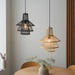 Endon 101675 Minato 1lt Pendant Dark bamboo & matt black 10W LED E27 (Required) - westbasedirect.com