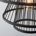 Endon 101675 Minato 1lt Pendant Dark bamboo & matt black 10W LED E27 (Required) - westbasedirect.com