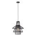 Endon 101675 Minato 1lt Pendant Dark bamboo & matt black 10W LED E27 (Required) - westbasedirect.com