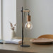 Endon 101677 Sven 1lt Table Matt black & natural wood 10W LED E27 (Required) - westbasedirect.com