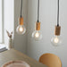 Endon 101678 Sven 3lt Pendant Matt black & natural wood 3 x 10W LED E27 (Required) - westbasedirect.com