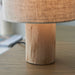 Endon 101680 Durban 1lt Table Natural eucalyptus wood & natural linen 10W LED E27 (Required) - westbasedirect.com