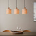 Endon 101681 Durban 3lt Pendant Natural eucalyptus wood, natural linen & matt black 3 x 10W LED E27 (Required) - westbasedirect.com