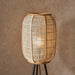 Endon 101687 Zaire 1lt Floor Natural linen, natural bamboo & matt black 10W LED E27 (Required) - westbasedirect.com