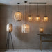 Endon 101688 Zaire 1lt Pendant Natural linen, dark plywood & matt black 10W LED E27 (Required) - westbasedirect.com