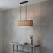 Endon 101692 Longshore 2lt Pendant Natural seagrass & matt black 2 x 10W LED E27 (Required) - westbasedirect.com