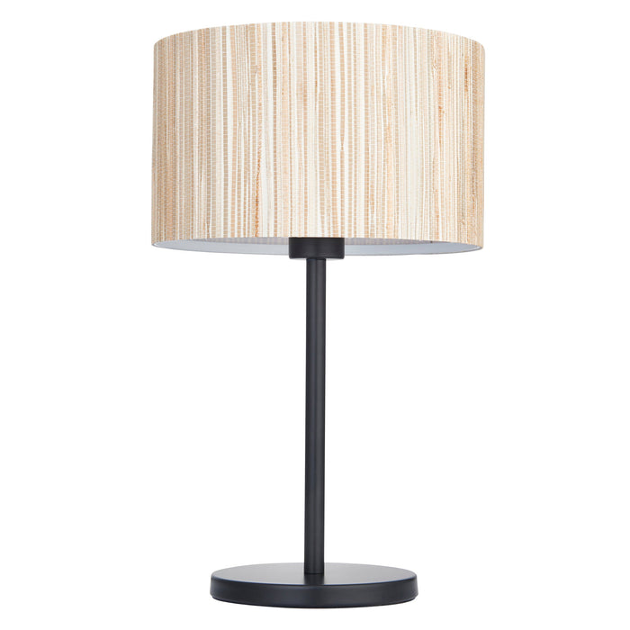 Endon 101693 Longshore 1lt Table Natural seagrass & matt black 10W LED E27 (Required) - westbasedirect.com