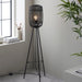 Endon 101697 Mathias 1lt Floor Dark bamboo & plywood with matt black paint 10W LED E27 (Required) - westbasedirect.com