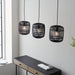 Endon 101698 Mathias 3lt Pendant Dark bamboo & plywood with matt black paint 3 x 10W LED E27 (Required) - westbasedirect.com