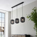 Endon 101698 Mathias 3lt Pendant Dark bamboo & plywood with matt black paint 3 x 10W LED E27 (Required) - westbasedirect.com