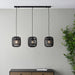 Endon 101698 Mathias 3lt Pendant Dark bamboo & plywood with matt black paint 3 x 10W LED E27 (Required) - westbasedirect.com