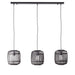 Endon 101698 Mathias 3lt Pendant Dark bamboo & plywood with matt black paint 3 x 10W LED E27 (Required) - westbasedirect.com