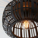 Endon 101699 Mathias 1lt Flush Dark bamboo & plywood with matt black paint 10W LED E27 (Required) - westbasedirect.com