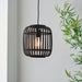 Endon 101700 Mathias 1lt Pendant Dark bamboo & plywood with matt black paint 10W LED E27 (Required) - westbasedirect.com