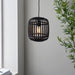 Endon 101700 Mathias 1lt Pendant Dark bamboo & plywood with matt black paint 10W LED E27 (Required) - westbasedirect.com